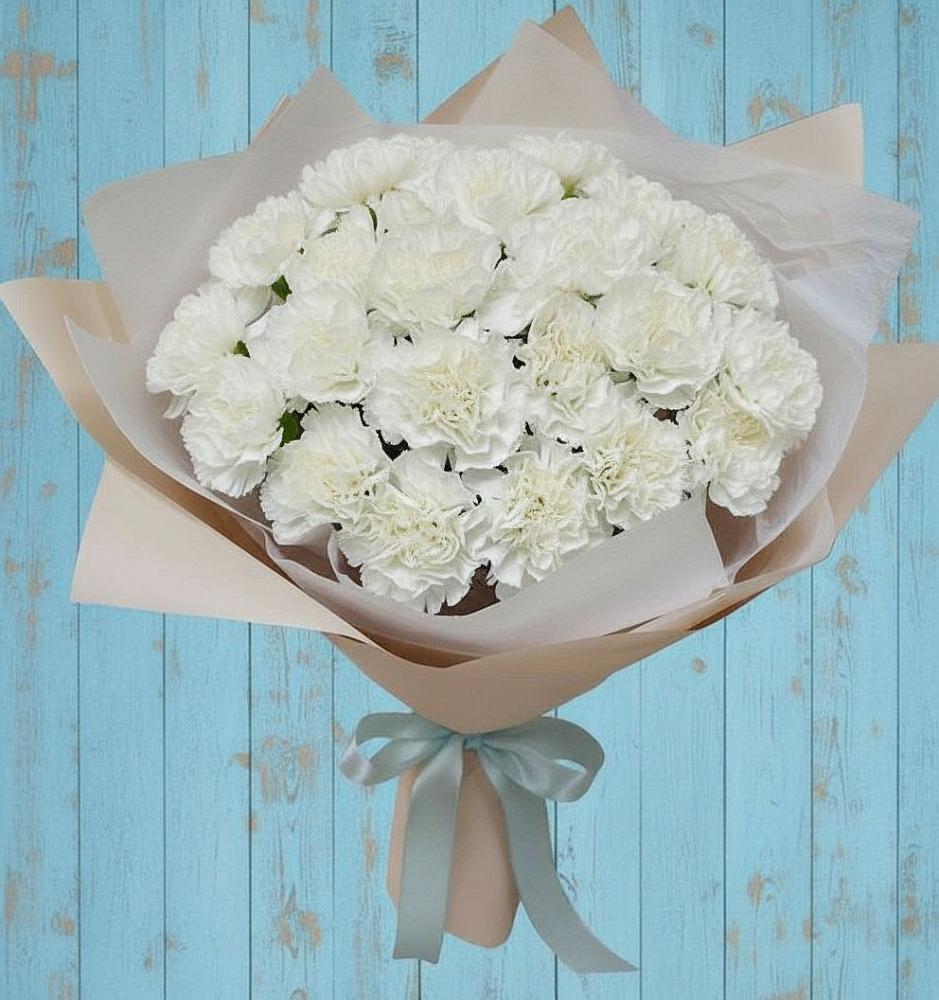 Букет цветов из: Гвоздики в Белушью Губу