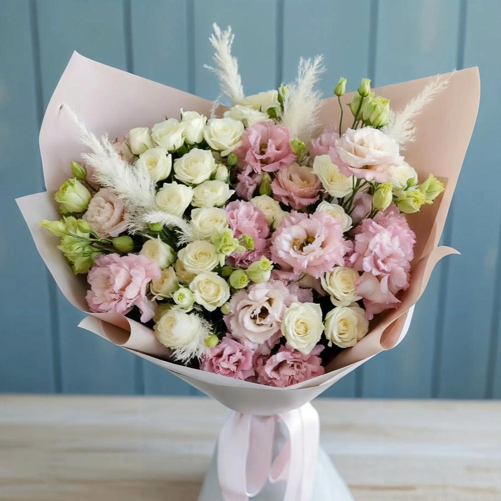 Букет цветов из: Альстромерии и Розы в Белушью Губу