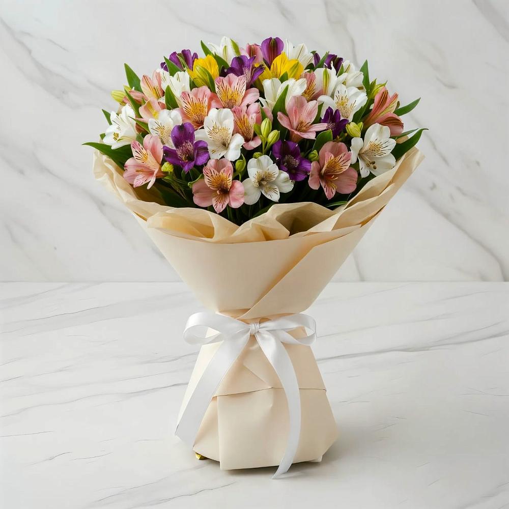 Букет цветов из: Альстромерии в Белушью Губу