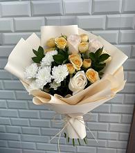Букет цветов из:  Розы и Хризантемы #REPLACE_PRED# Белушью Губу