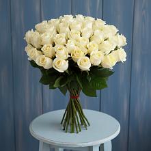 Букет 51 Белая роза Эдлесс Лав в Белушью Губу