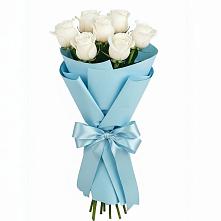 Букет 7 белых роз Проуд в Белушью Губу