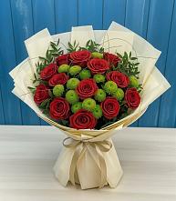 Букет цветов из:  Розы и Хризантемы в Белушью Губу