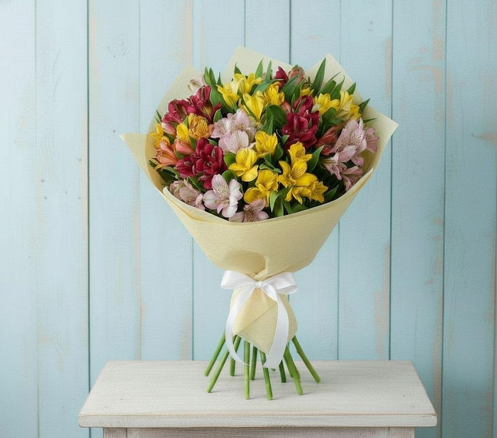 Букет цветов из: Альстромерии в Белушью Губу